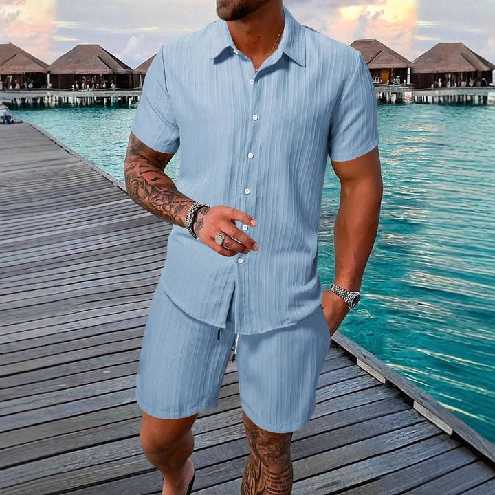 Herren Kurzarm-Shirt mit strukturiertem Design Aliams