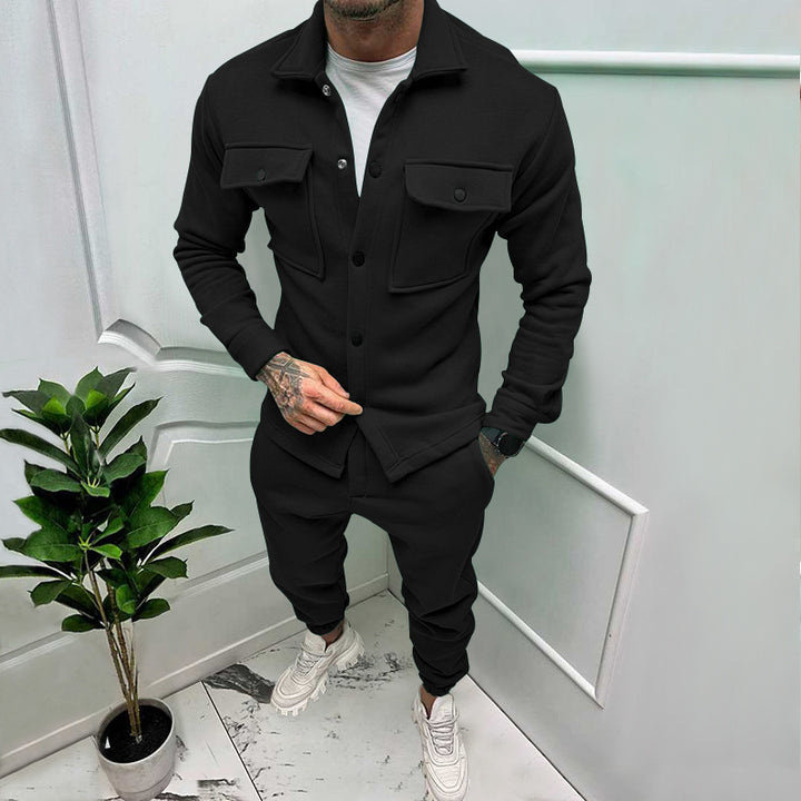 Herren Utility-Jacke mit Taschen und elastischer Hose Aliams