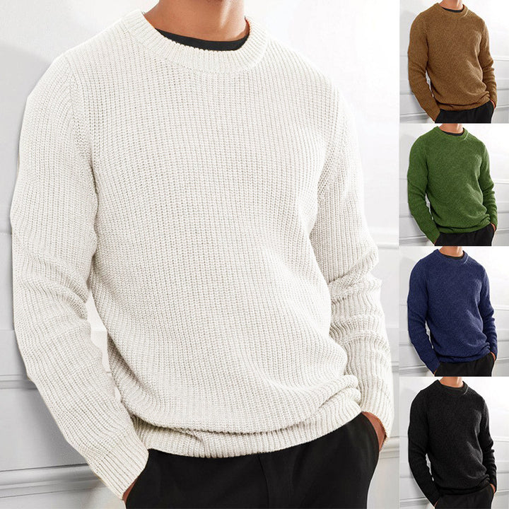 Herren Strickpullover mit strukturiertem Design und Rundhalsausschnitt Aliams