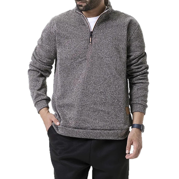 Herren Fleece-Pullover mit halbem Reißverschluss Aliams
