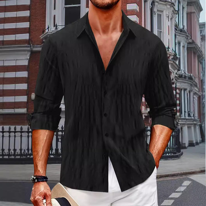 Herren stylische Langarmhemd Aliams