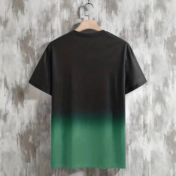 Herren T-Shirt mit modernem Farbverlauf und Palmenstickerei Aliams