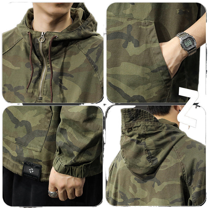 Herren Cargoweatherjacke mit praktischen Taschen und Kordelzug Aliams