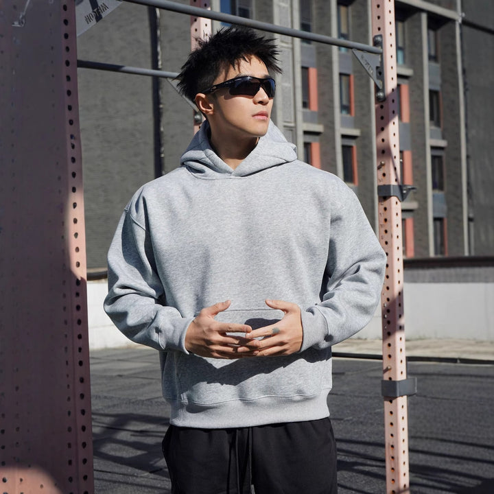 Herren Kapuzensweatshirt aus hochwertigem Baumwollmaterial mit modernem Oversized-Schnitt Aliams