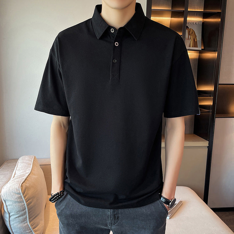 Herren atmungsaktives Poloshirt mit knopfverzierten Details Aliams