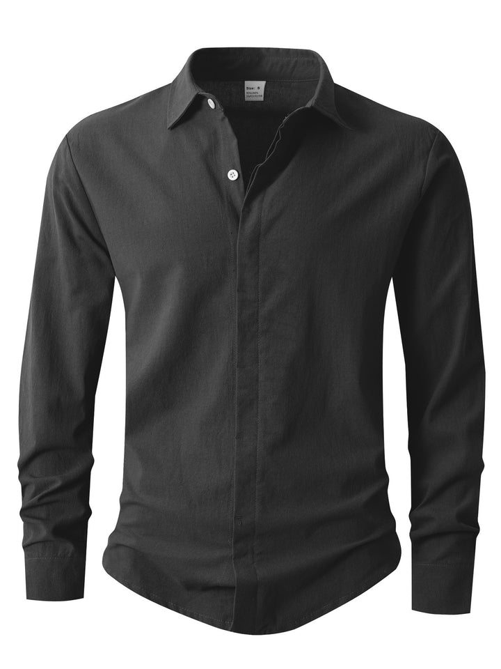 Herren Elegantes Casual-Hemd mit Slim-Fit Schnitt Aliams