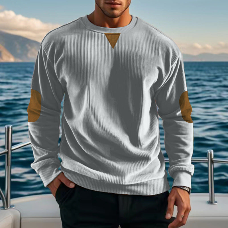 Herren klassischer Rippstrick Pullover Aliams