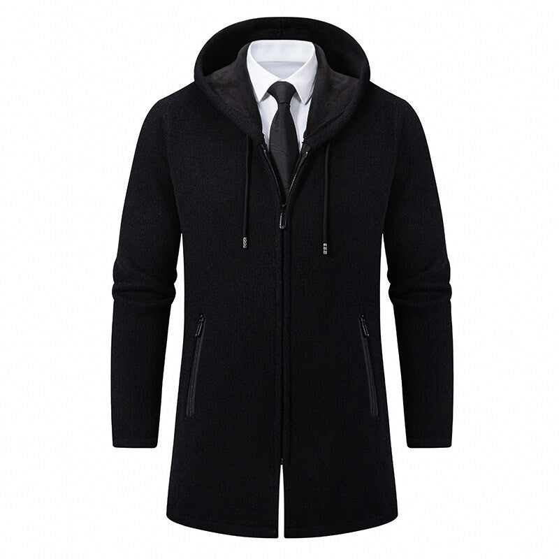 Herren urbane Kombination aus eleganter Jacke mit Kapuze und schickem Reißverschluss Aliams