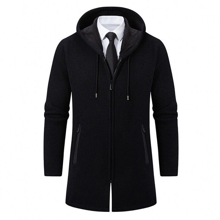 Herren urbane Kombination aus eleganter Jacke mit Kapuze und schickem Reißverschluss Aliams