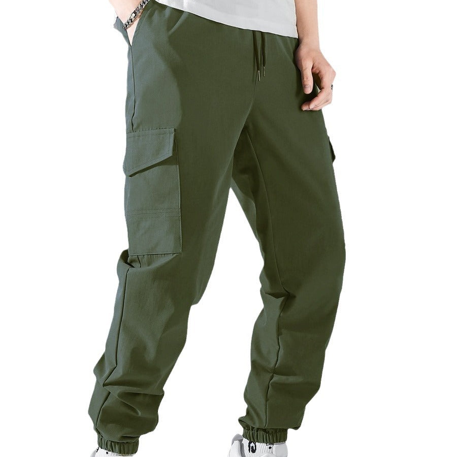 Herren Cargo-Jogginghose mit elastischem Bund und vielseitigen Taschen Aliams