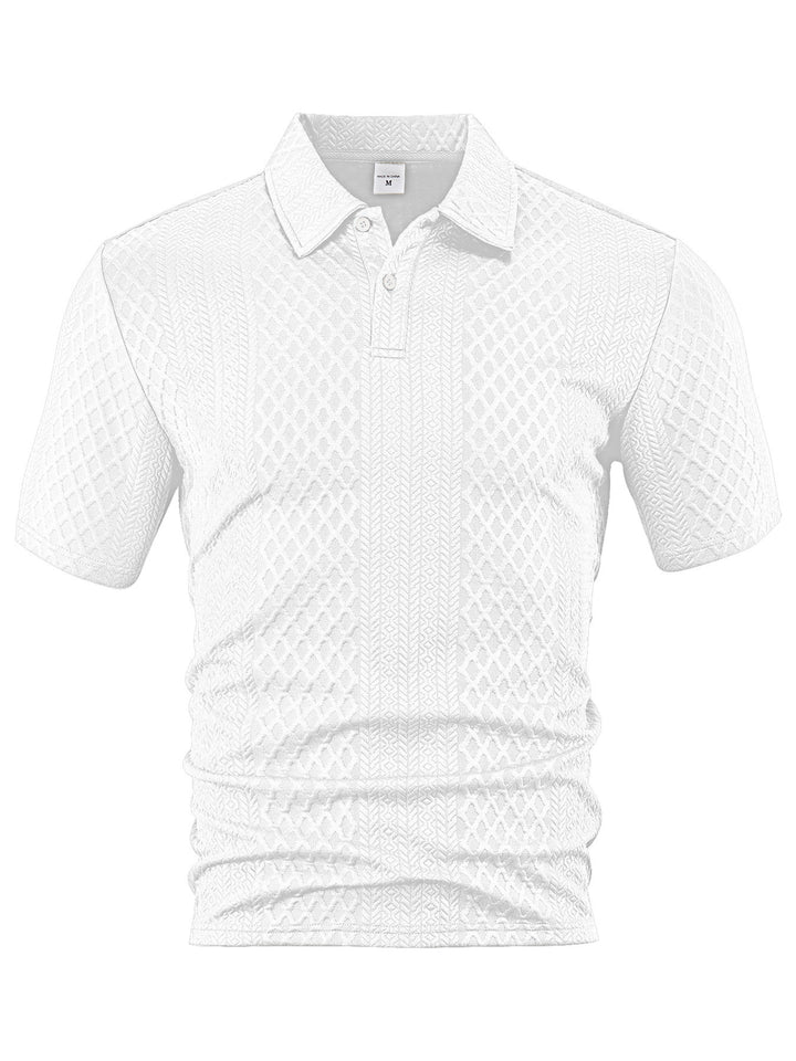 Herren kurzärmeliges Polohemd mit strukturiertem Design Aliams