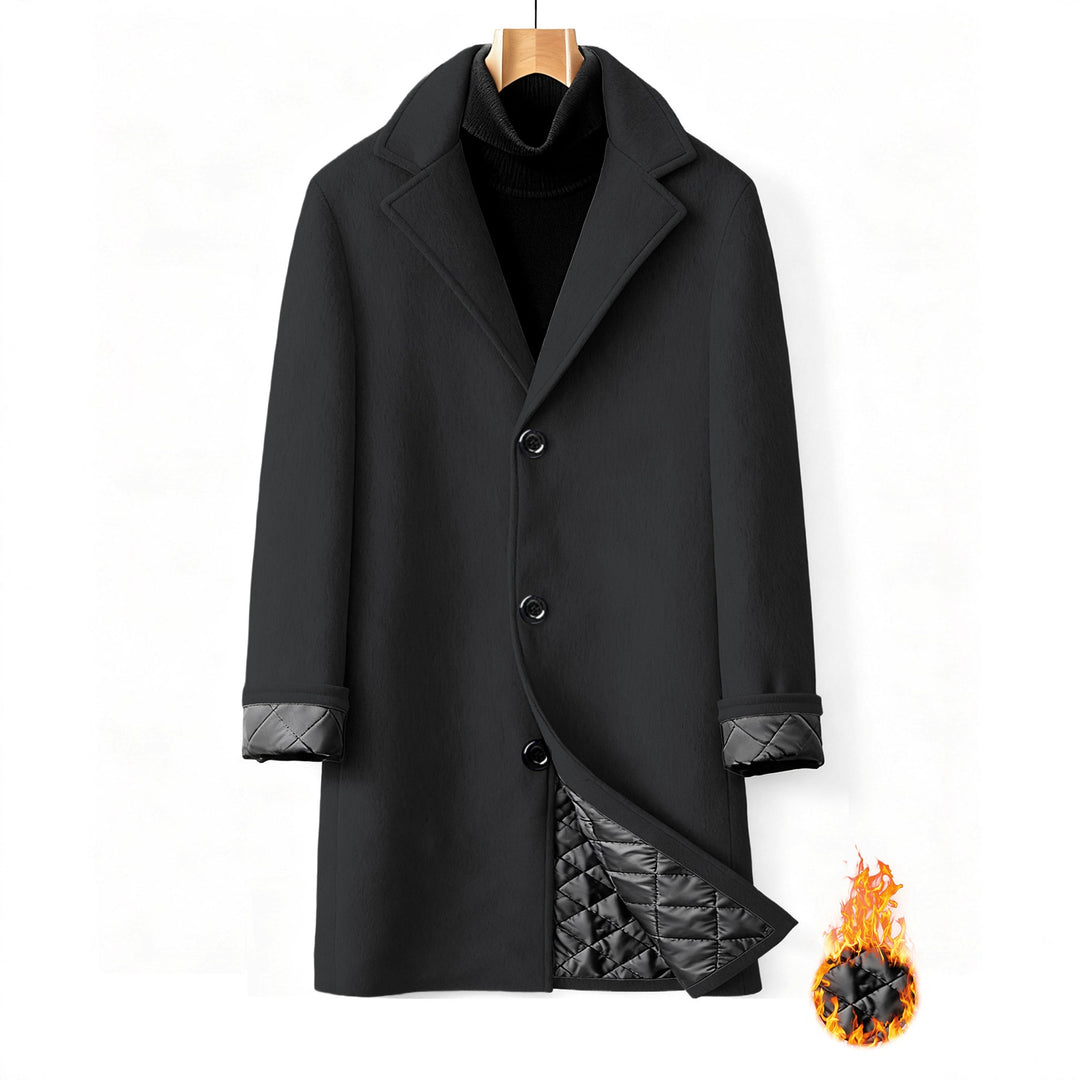 Herren eleganter, taillierter Business-Doppelreiher Mantel Aliams