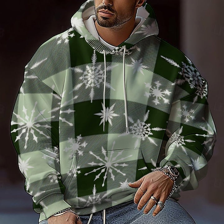 Herren Weihnachts-Hoodie mit farbenfrohem grafischen Design und bequemer Passform Aliams