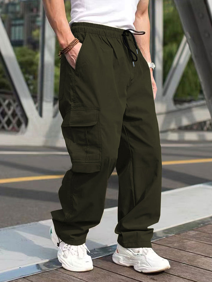 Herren Cargo-Hose mit vielen funktionalen Taschen und lockerer Passform Aliams