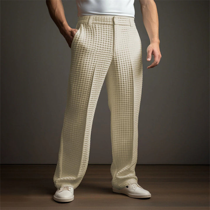 Herren elegante Freizeithose mit modernem Karomuster Aliams