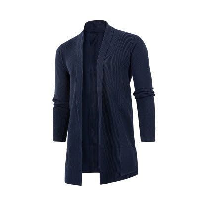 Herren Strickjacke mit offenem Schnitt und praktischen Taschen Aliams