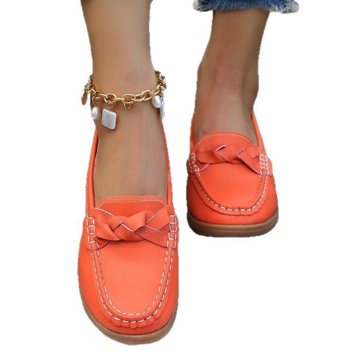 Damen Mokassins mit Stilvoller Schleifenapplikation und Rutschfester Sohle Aliams