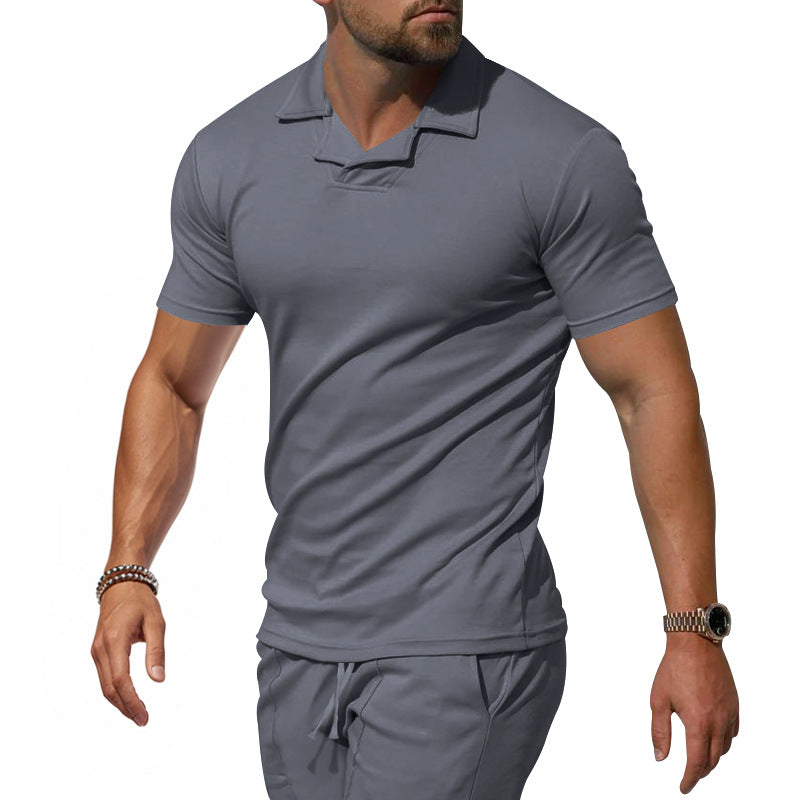 Herren Sportliches Kurzarm-Poloshirt mit innovativem Design und atmungsaktiver Funktion Aliams