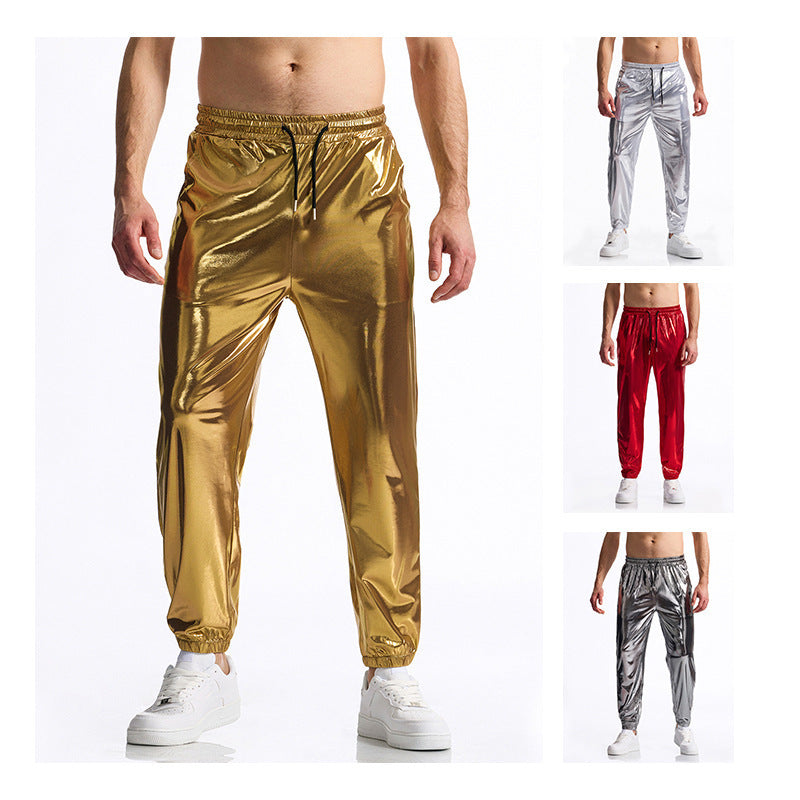 Herren glänzende Sporthose im modernen Schnitt mit elastischem Bund Aliams