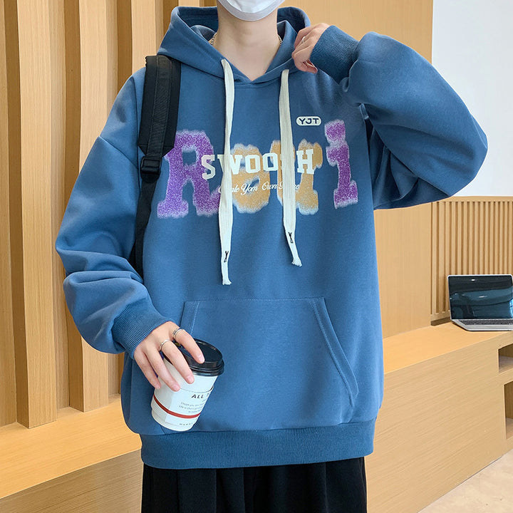 Unisex Oversized Kapuzenpullover mit kreativem Schriftzug Aliams