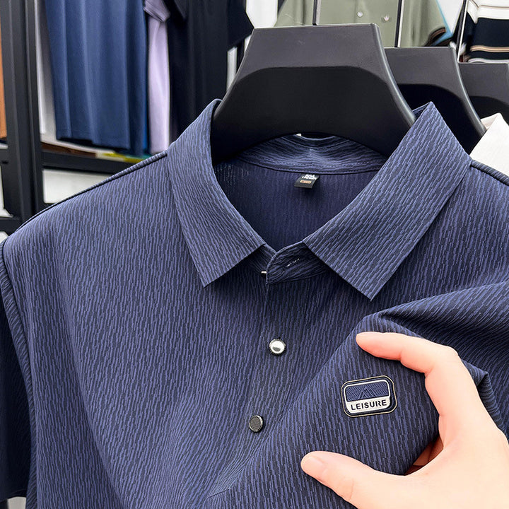 Herren Freizeit Polohemd mit strukturiertem Gewebe Aliams