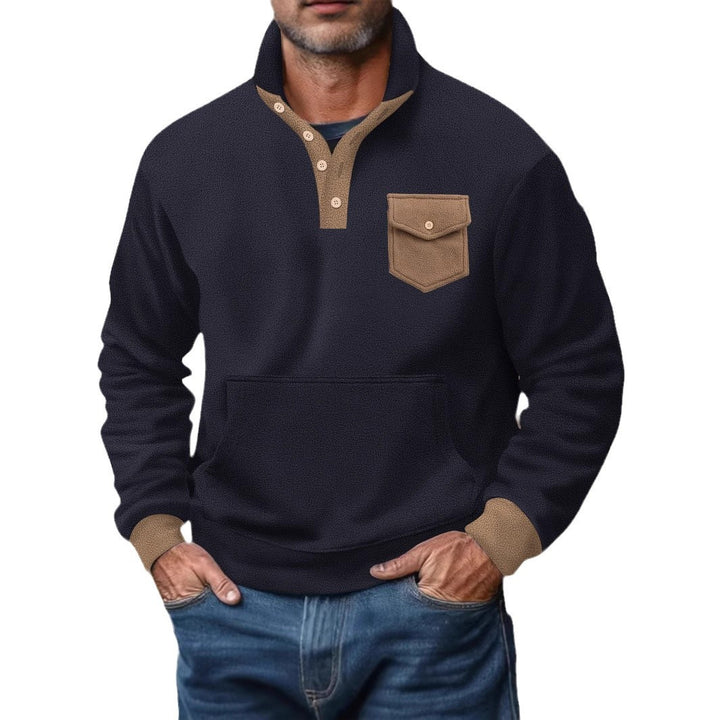 Herren Sweatshirt mit funktionaler Brusttasche Aliams