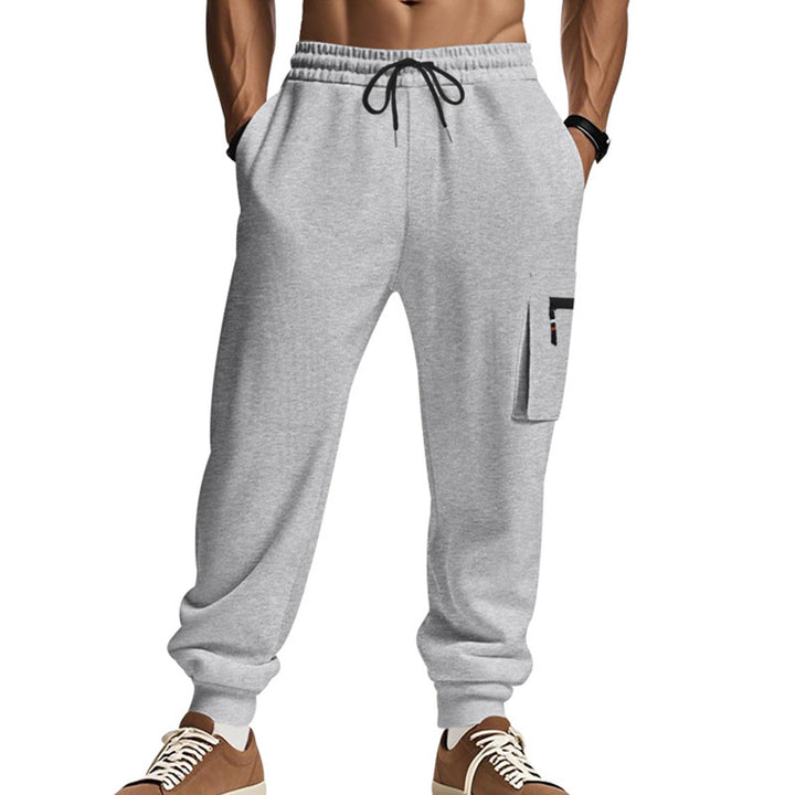 Herren bequeme Cargo-Jogginghose mit elastischem Bund und funktionalen Taschen Aliams