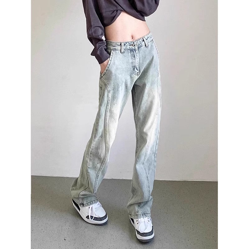 Herren weite Denim-Jeans mit modischem Used-Look Aliams
