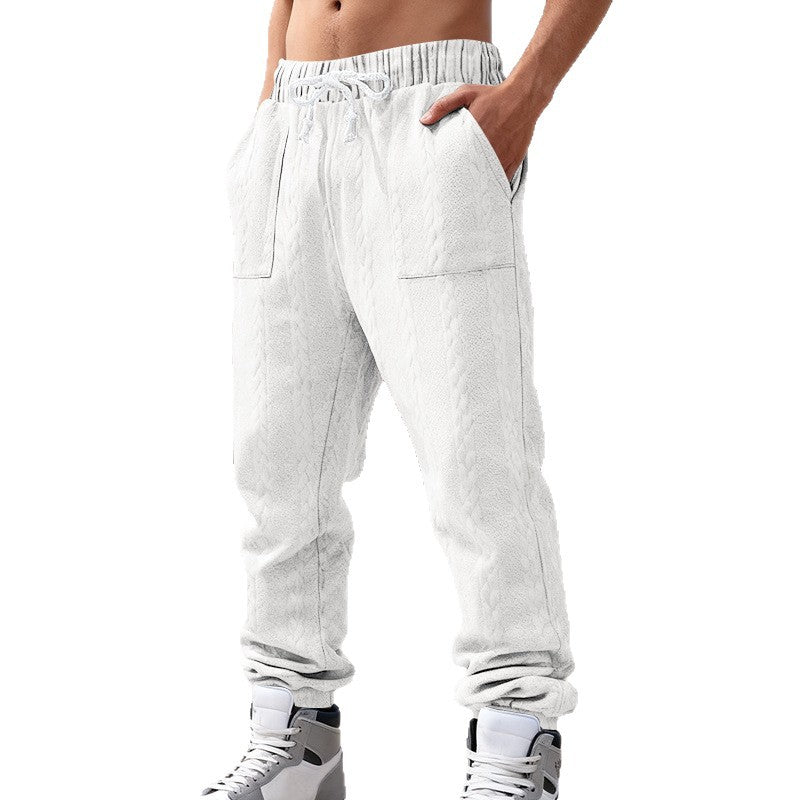 Herren Gemütliche Fleece-Jogginghose mit elastischem Bund und praktischen Taschen Aliams