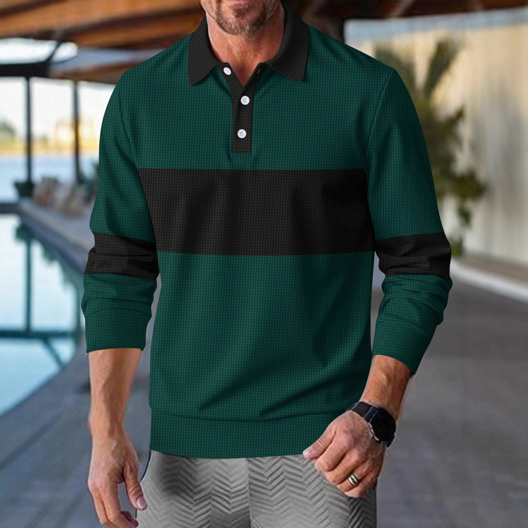 Herren sportliches Poloshirt mit innovativem Anlasskragen Aliams