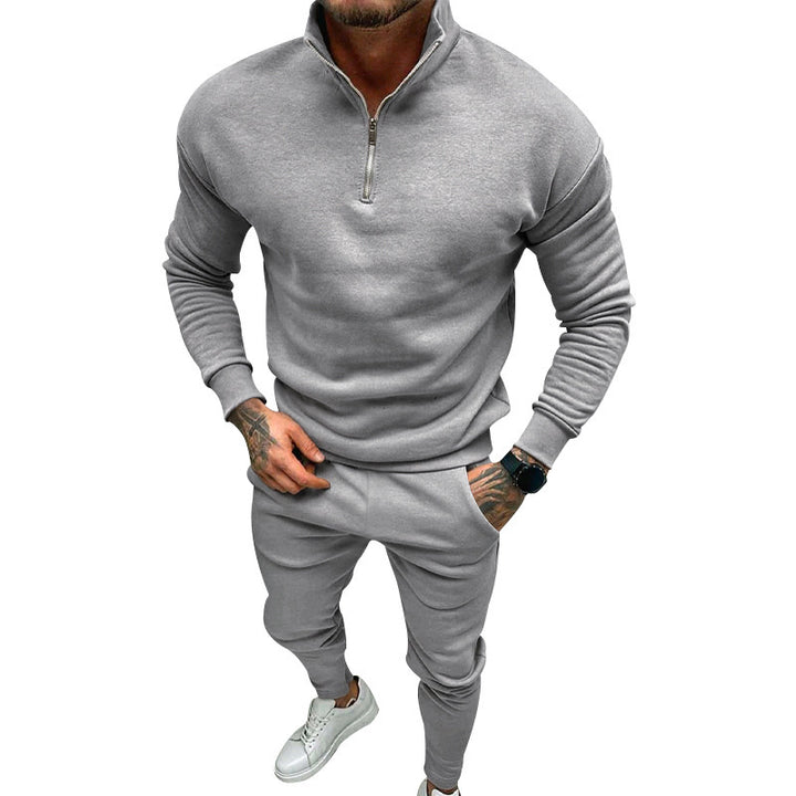 Herren Sportlicher Sweater mit Halbzip und elastischen Jogginghosen Aliams