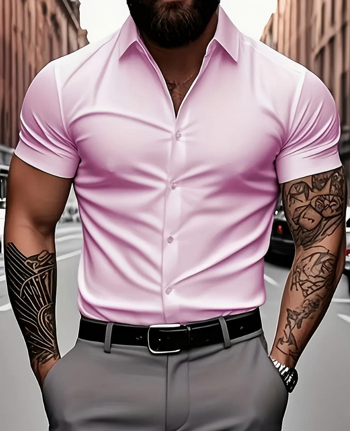 Herren Kurzarm Hemd Aliams