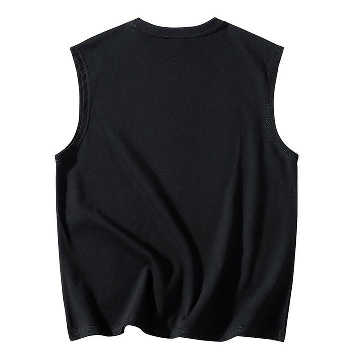 Herren ärmelloses T-Shirt mit stylischem Nähdetail Aliams