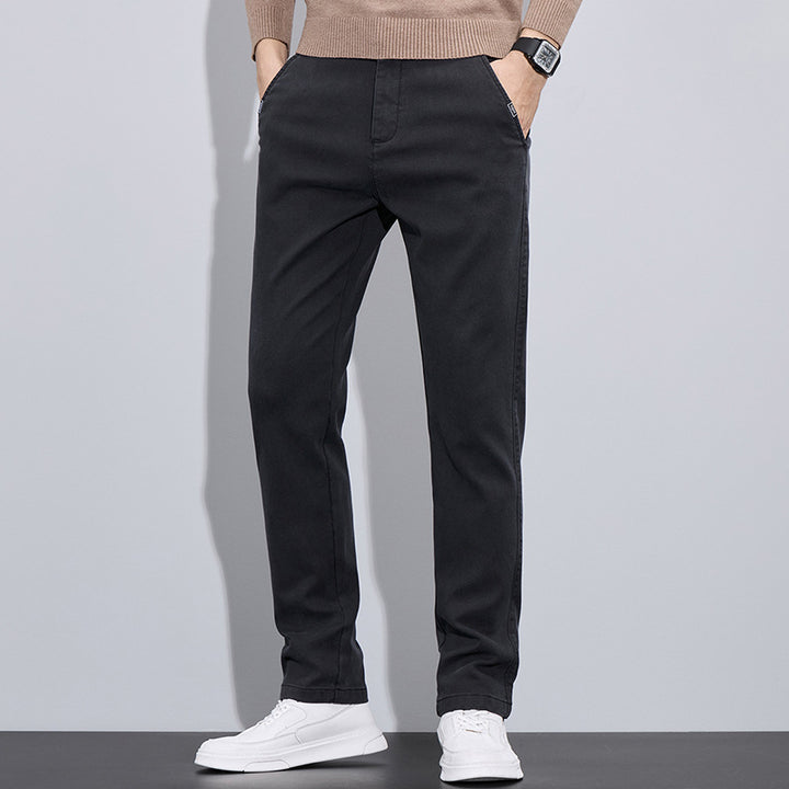 Herren elegante Chino-Pants mit slim-fit Schnitt und vielseitigen Taschen Aliams