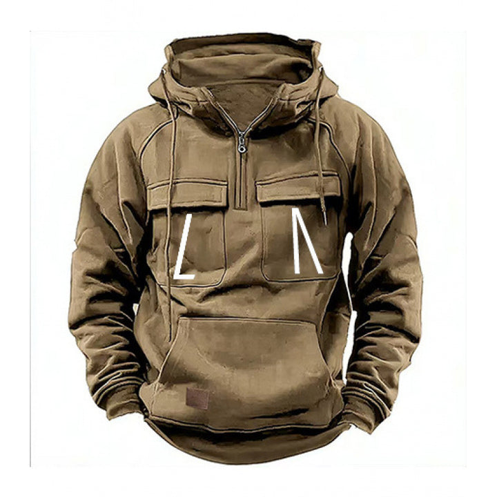 Herren Freizeit Kapuzenpullover mit Taschen und modernem Schnitt Aliams