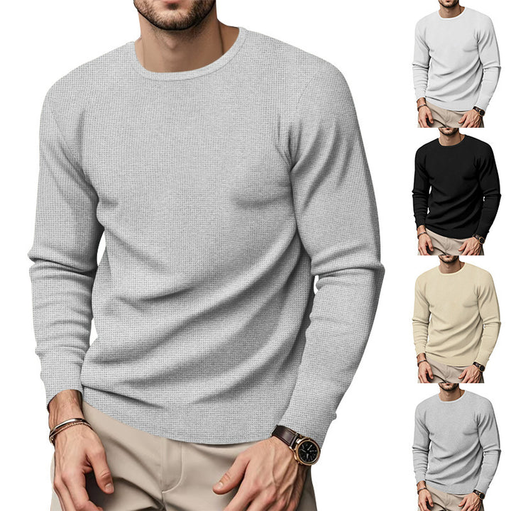 Herren Rundhals Pullover mit strukturiertem Design und modischem Schnitt Aliams