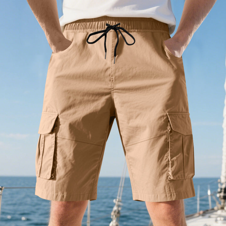 Herren Cargo-Shorts mit elastischem Bund und praktischen Seitentaschen Aliams