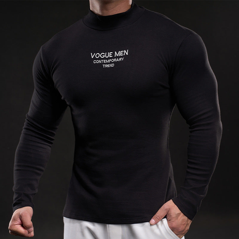 Herren Hochgeschlossenes Langarmshirt Aliams