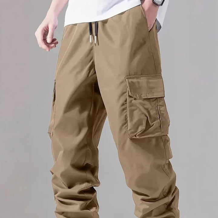 Herren Cargo-Hose mit elastischem Bund und multifunktionalen Taschen Aliams