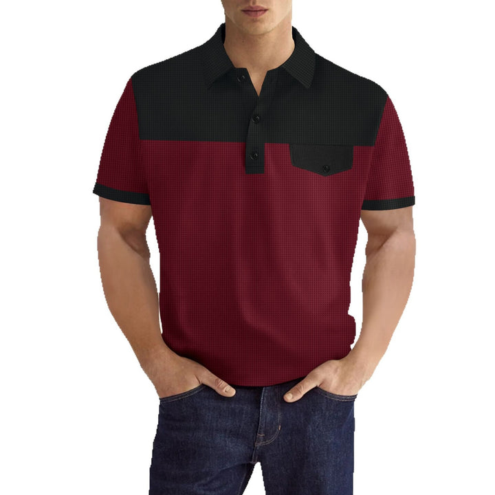 Herren Polohemd mit modernem Schnitt und gestreiftem Design Aliams