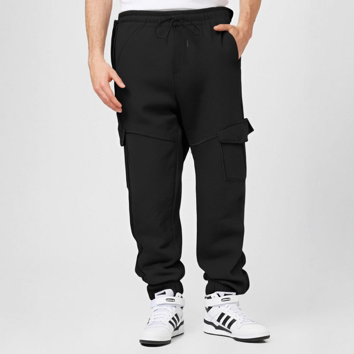 Herren Sportliche Cargo-Jogginghose mit Taschen und elastischem Bund Aliams
