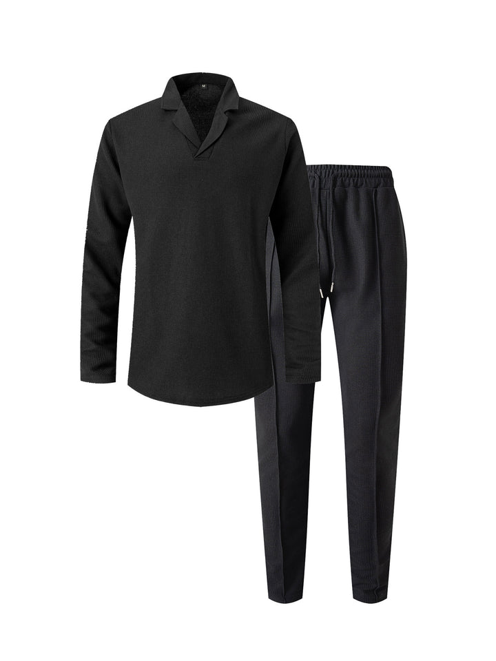Herren Freizeitanzug mit strukturiertem Oberteil und bequemen Jogginghose Aliams