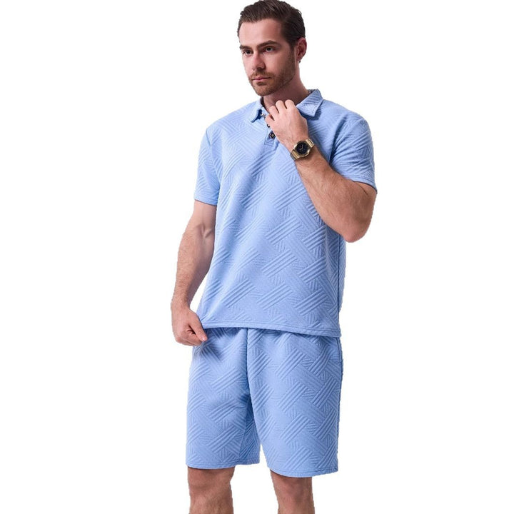 Herren Sportliches Set mit strukturiertem Oberteil und Shorts Aliams