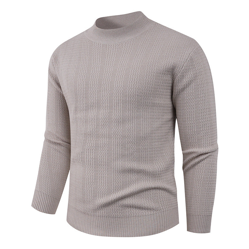Herren Strukturpullover mit hochgeschlossenem Kragen und modischem Design Aliams