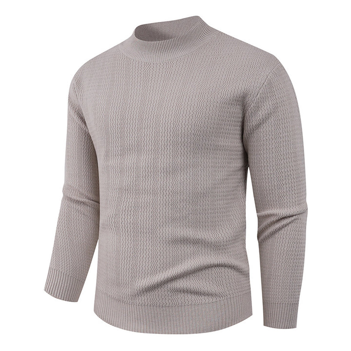 Herren Strukturpullover mit hochgeschlossenem Kragen und modischem Design Aliams