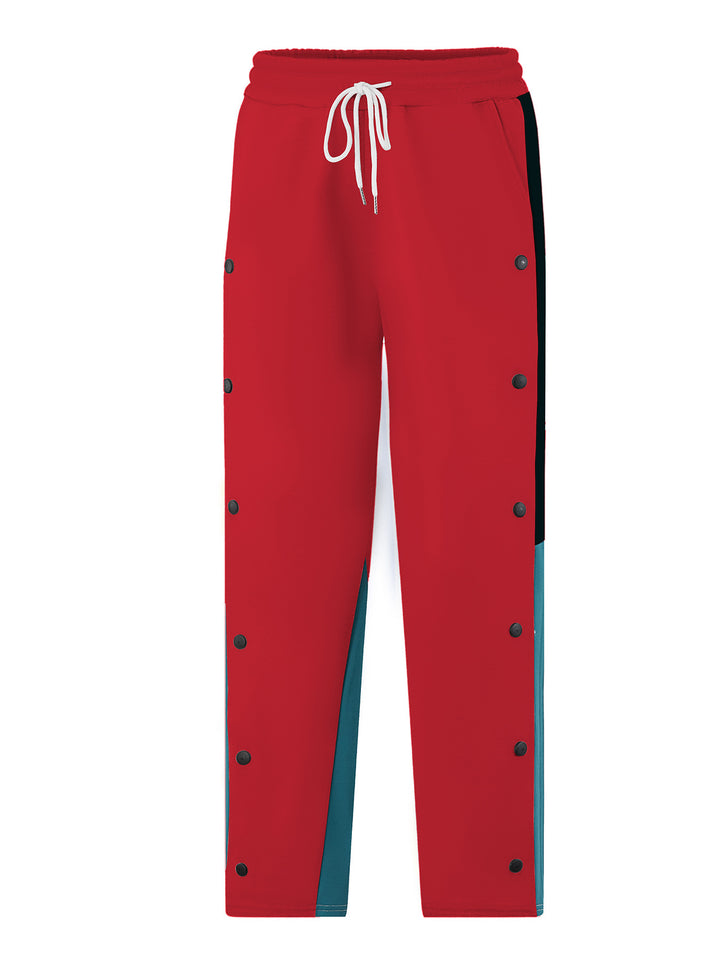 Herren Sportliche Jogginghose mit Druckknopfdetails und elastischem Bund Aliams