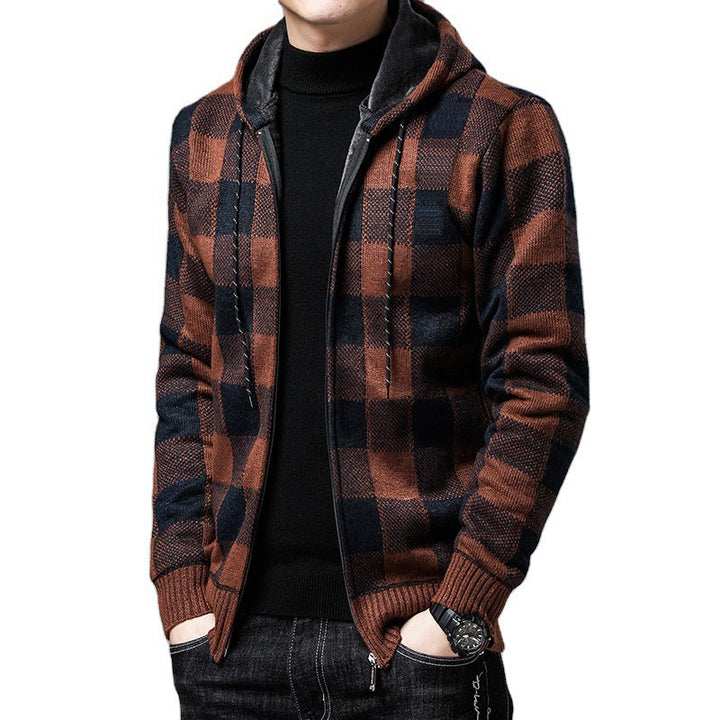 Herren Hooded Strickjacke Aliams