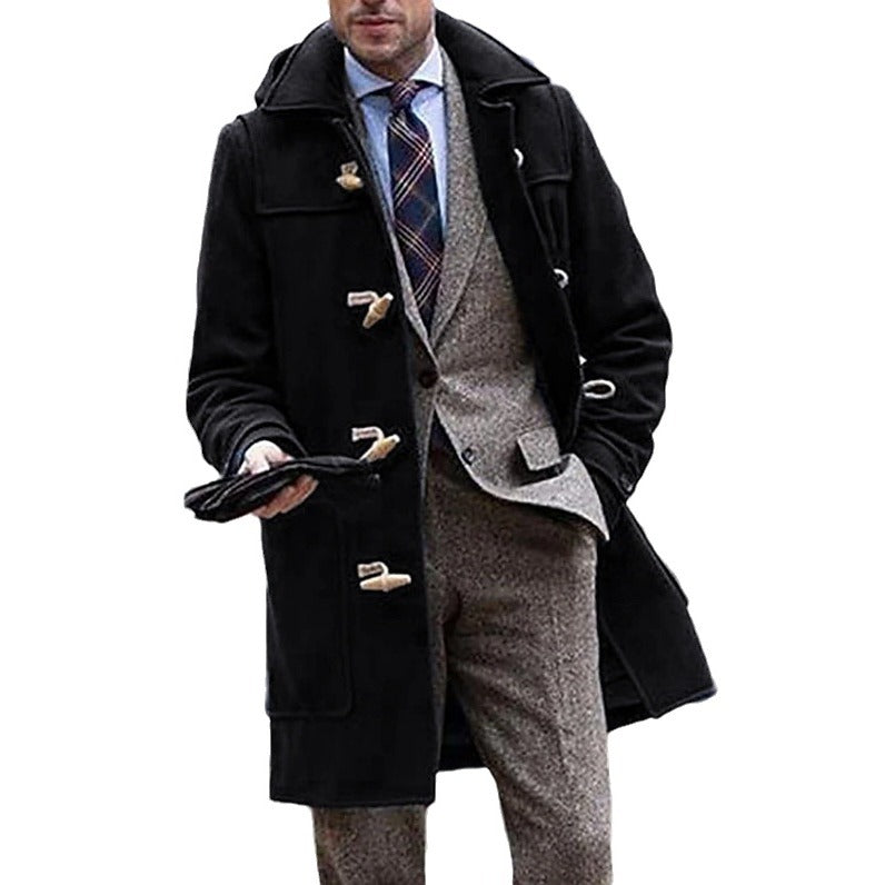 Herren eleganter Dufflecoat mit hochwertigen Details und traditionellem Design Aliams