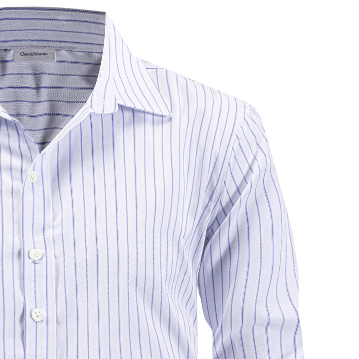 Herren elegantes gestreiftes Langarmhemd Aliams