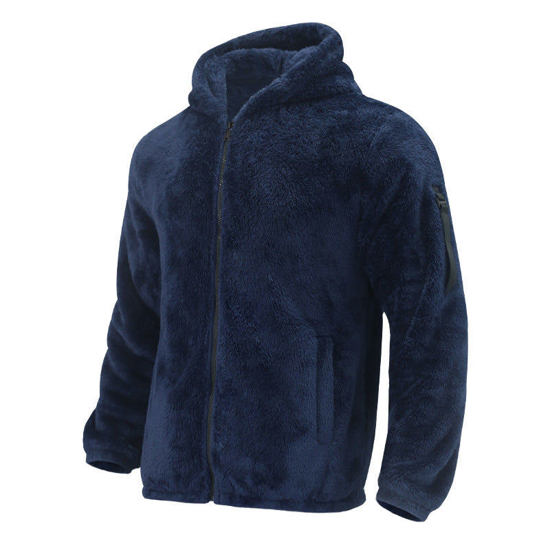 Herren Fleecejacke mit weichem Innenfutter und Kapuze Aliams